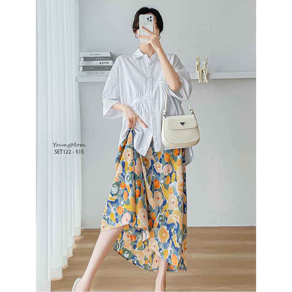 Young Mom | Set đầm bầu SET122 hàng nhập Quảng Châu cao cấp