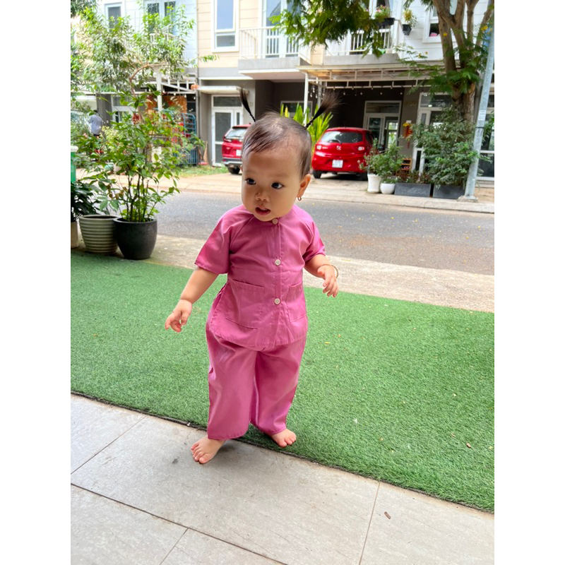 Bộ Bà Ba vải katesilk mềm mịn thoáng mát cho bé trai bé gái từ 7-30kg