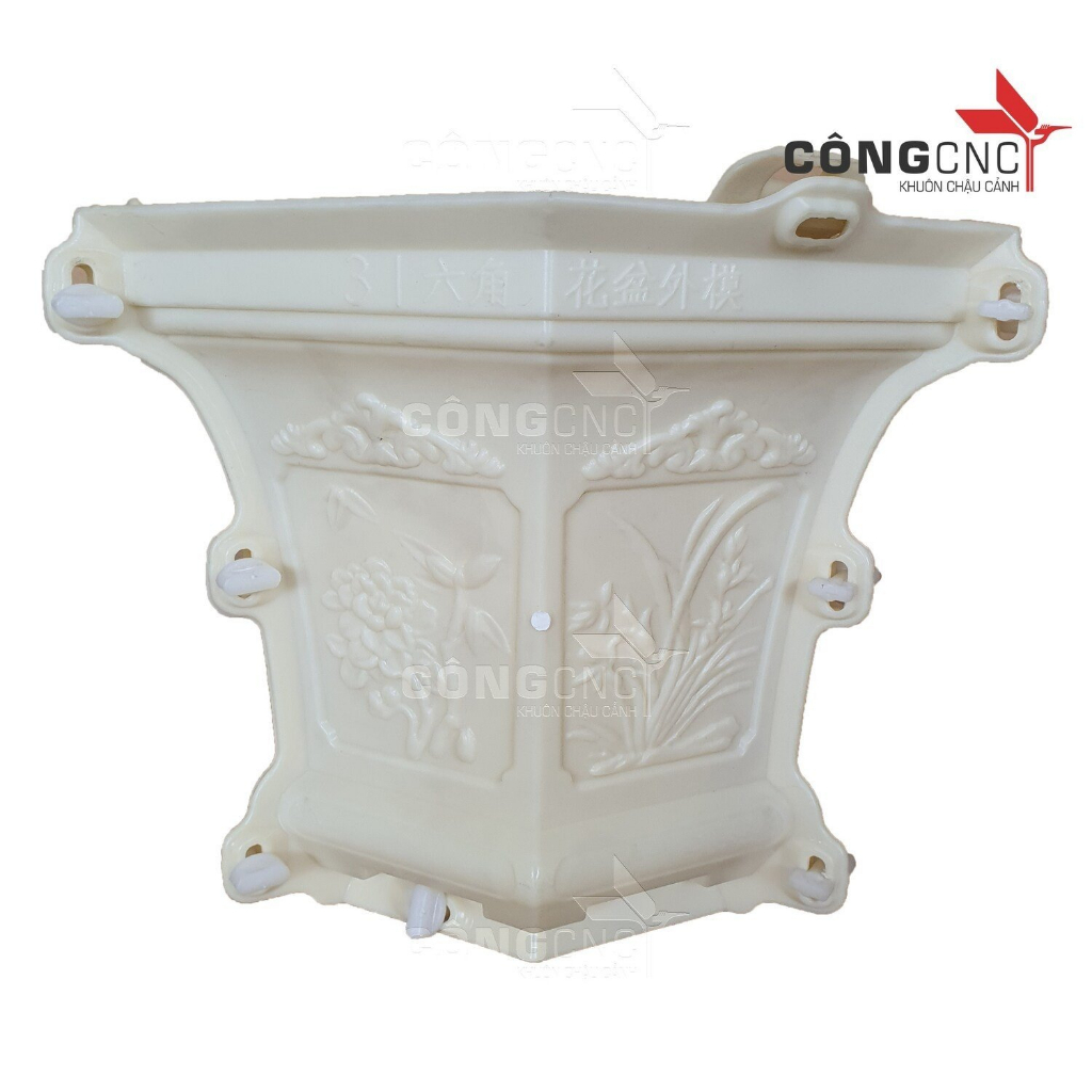 Khuôn đúc chậu lục giác 31 không chân đôn