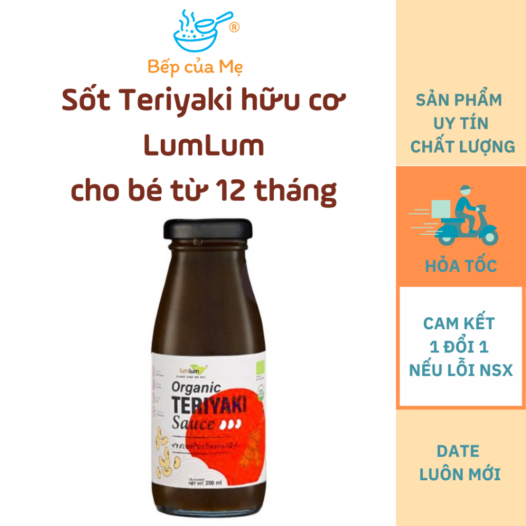 Sốt Teriyaki hữu cơ, gia vị hữu cơ cho bé từ 12 tháng LumLum, Shop Bếp Của Mẹ