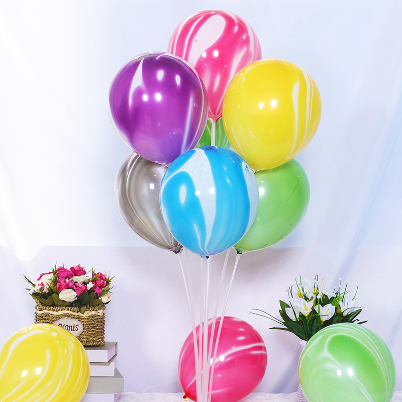 Set 10 Bong Bóng Loang Vân Đá Đủ Màu Trang Trí Tiệc Sinh Nhật - Party City