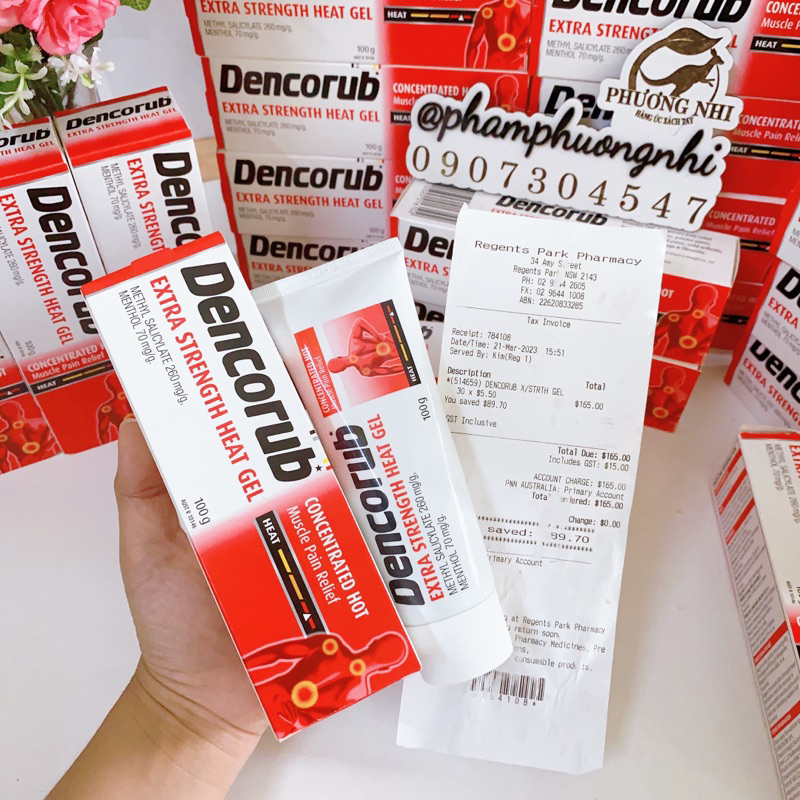 DATE 8/2026 - MUA TRỰC TIẾP TẠI PHARMACY ÚC - DẦU XOA BÓP GIẢM ĐAU NHỨC DENCORUB EXTRA STRENGTH HEAT GEL 100G