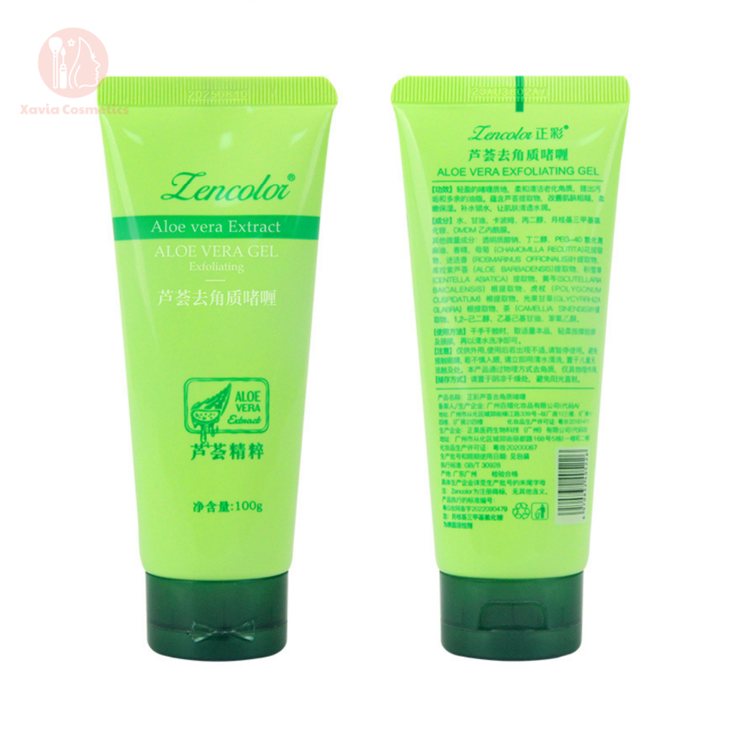 Tẩy tế bào chết da mặt LENCOLOR - Gel tẩy tế bào chết da mặt chiết xuất nha đam giúp dưỡng ẩm, làm sạch da- XAVIA COSMET