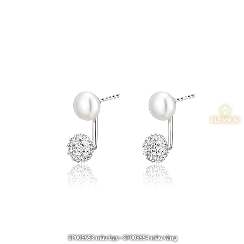 Bông tai nữ chuôi bạc 925 Eleanor Accessories đính ngọc trai nhân tạo phụ kiện trang sức 5653
