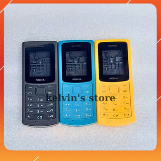 Vỏ điện thoại nokia 110 4g trọn bộ bàn phím,vỏ,khung sườn.