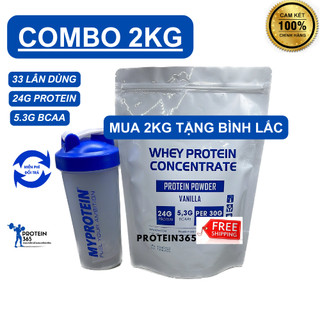 Chính hãng ] combo 2 kg whey protein concentrate - tăng cơ giảm mỡ