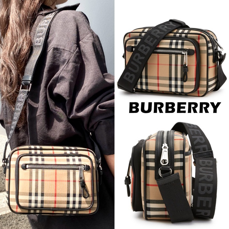 TNS-Túi đeo chéo form hộp dây đeo bảng to cá tính Bubery BBR crossbody bag--caro hãng đặc trưng