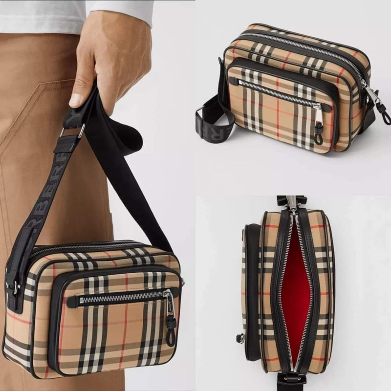 TNS-Túi đeo chéo form hộp dây đeo bảng to cá tính Bubery BBR crossbody bag--caro hãng đặc trưng