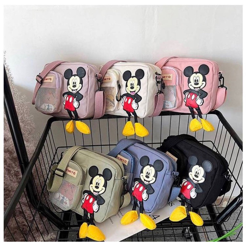 Túi vải Họa Tiết Chuột Mickey Dễ Thương Thời Trang Cho Nữ