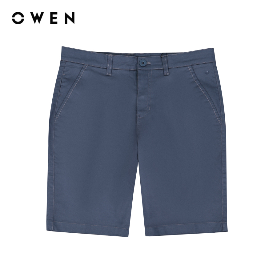 Quần short tây nam Owen Cotton Trendy màu xanh - SK231290