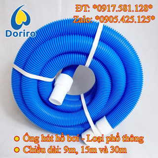 Ống hút nước hồ bơi 15 mét – Loại phổ thông, màu xanh dương. Ống mềm hút nước hồ bơi chuyên dụng.