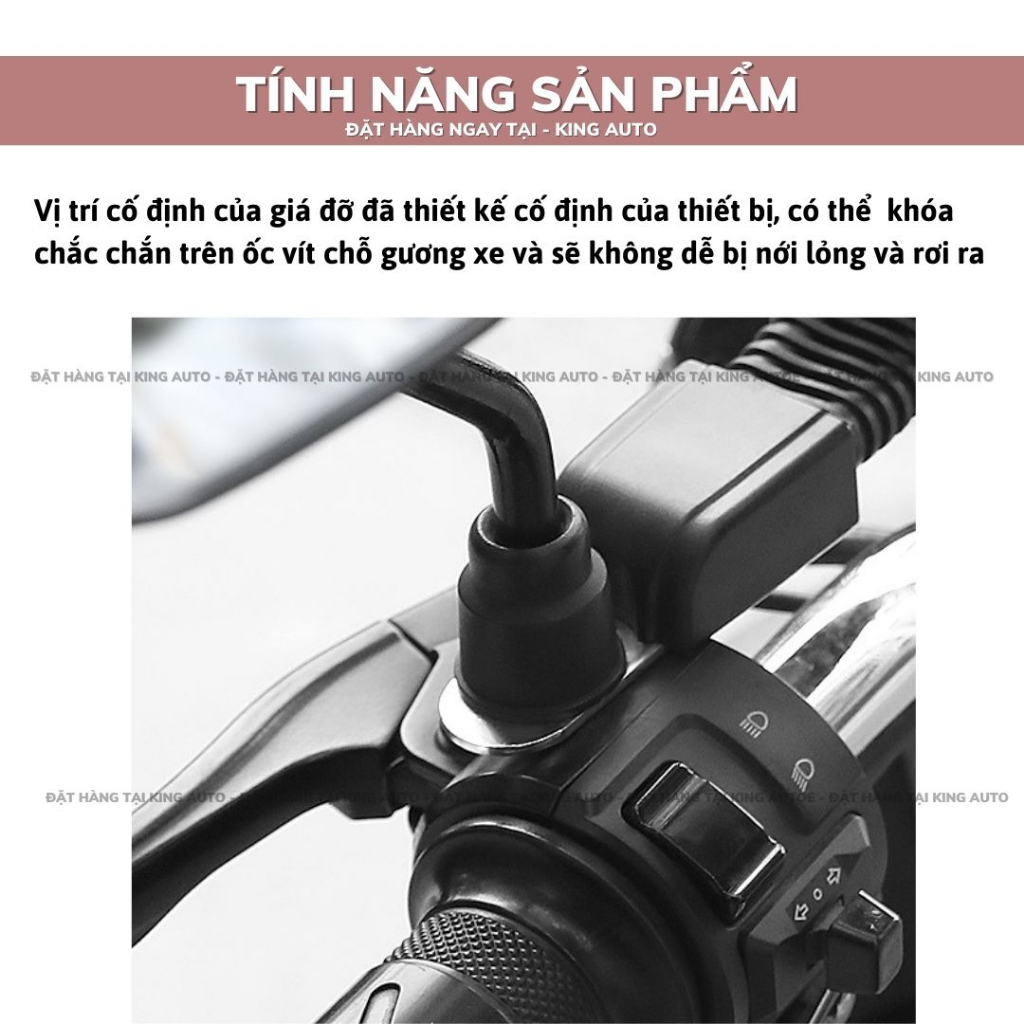 Giá Đỡ Điện Thoại Xe Máy Xe Đạp Xoay 360*  Chống Nước - Tặng Dây Đeo cao cấp | BigBuy360 - bigbuy360.vn
