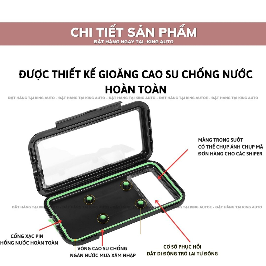 Giá Đỡ Điện Thoại Xe Máy Xe Đạp Xoay 360*  Chống Nước - Tặng Dây Đeo cao cấp | BigBuy360 - bigbuy360.vn