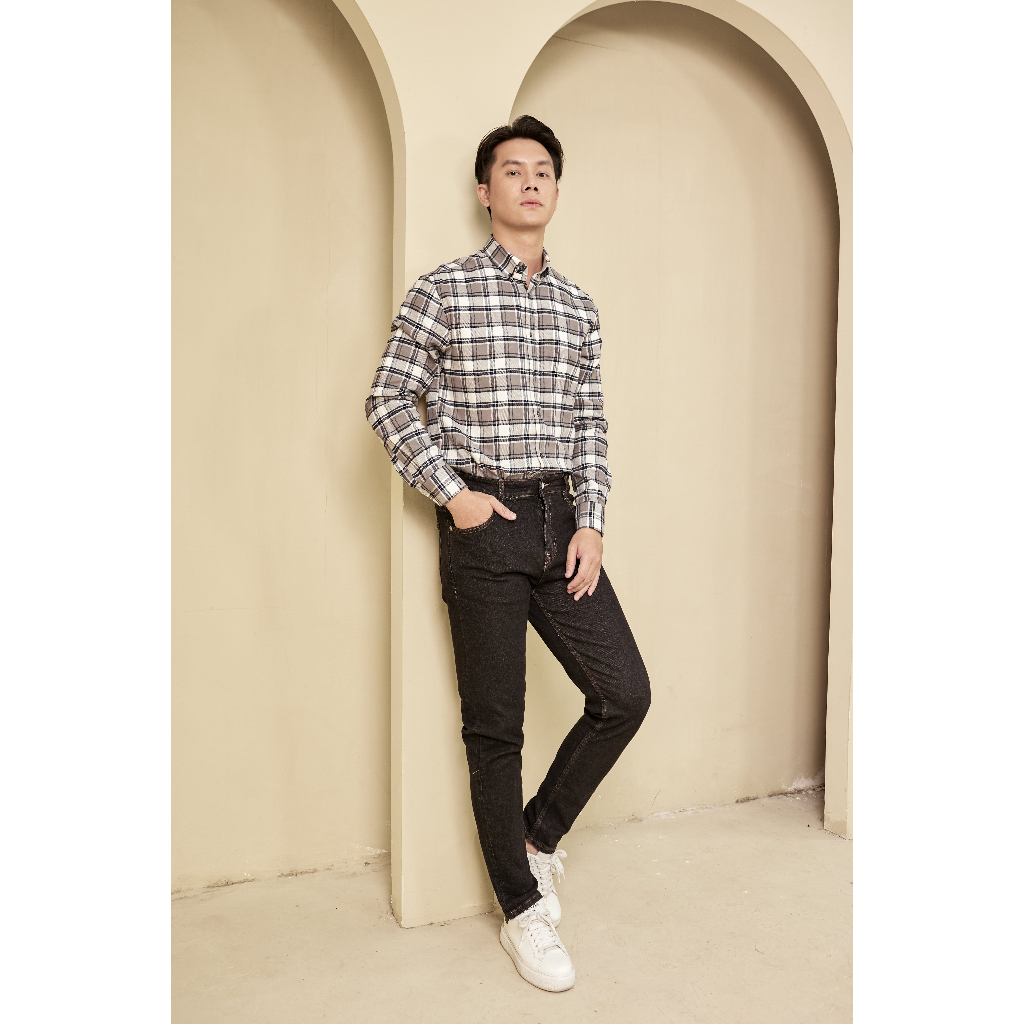 Quần jean nam PAUL THOMAS cao cấp, chuẩn form slim fit, màu đen chỉ vàng