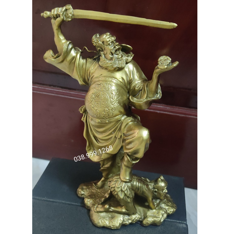 Tượng thần chung quỳ bằng đồng cao 25cm tượng bắt ma trừ tà phong thủy tài lộc bán đồ đồng