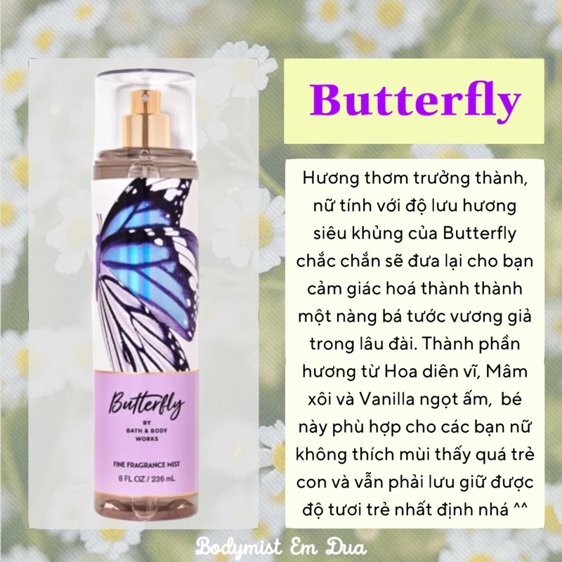 Xịt Thơm Toàn Thân – BUTTERFLY