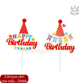 1 QUE CẮM TRANG TRÍ BÁNH HPBD (GIAO MẪU NGẪU NHIÊN)
