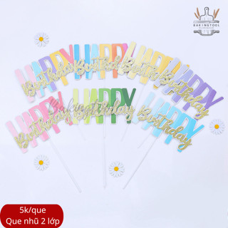 QUE CẮM HPBD NHŨ SẮC MÀU LẤP LÁNH (1 QUE)