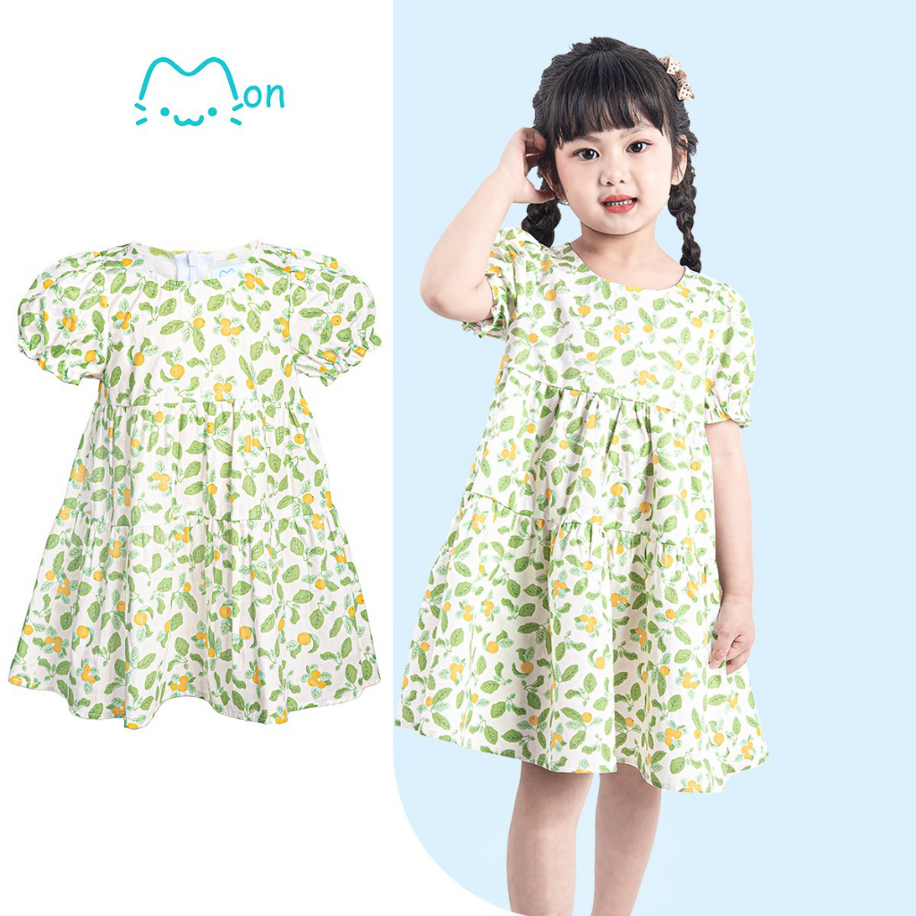 Váy cotton babydoll bé gái đầm bé gái  mềm mát V2TG23S013