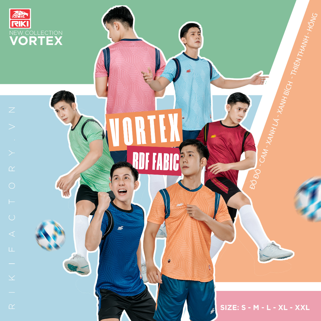 BỘ QUẦN ÁO BÓNG ĐÁ RIKI VORTEX - BỘ THỂ THAO CÁ TÍNH, NĂNG ĐỘNG, THOÁNG MÁT