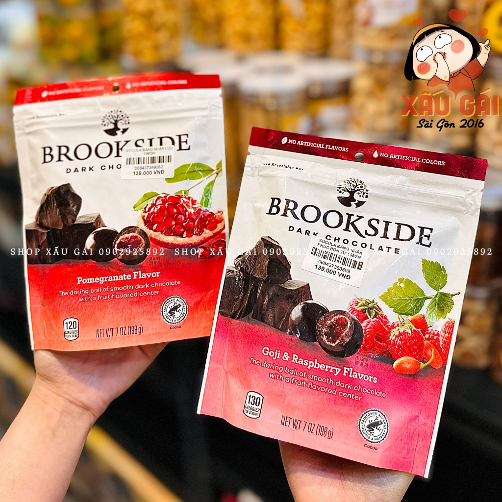 Socola Đắng Mỹ Brookside Dark Chocolate gói 198gr