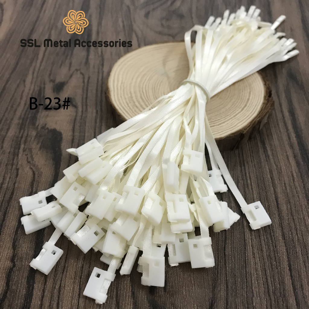 100 Dây tag treo nhãn mác sợi cotton thời trang mớ cho quần áo, hàng dệt gia dụng, hàng may mặc B#