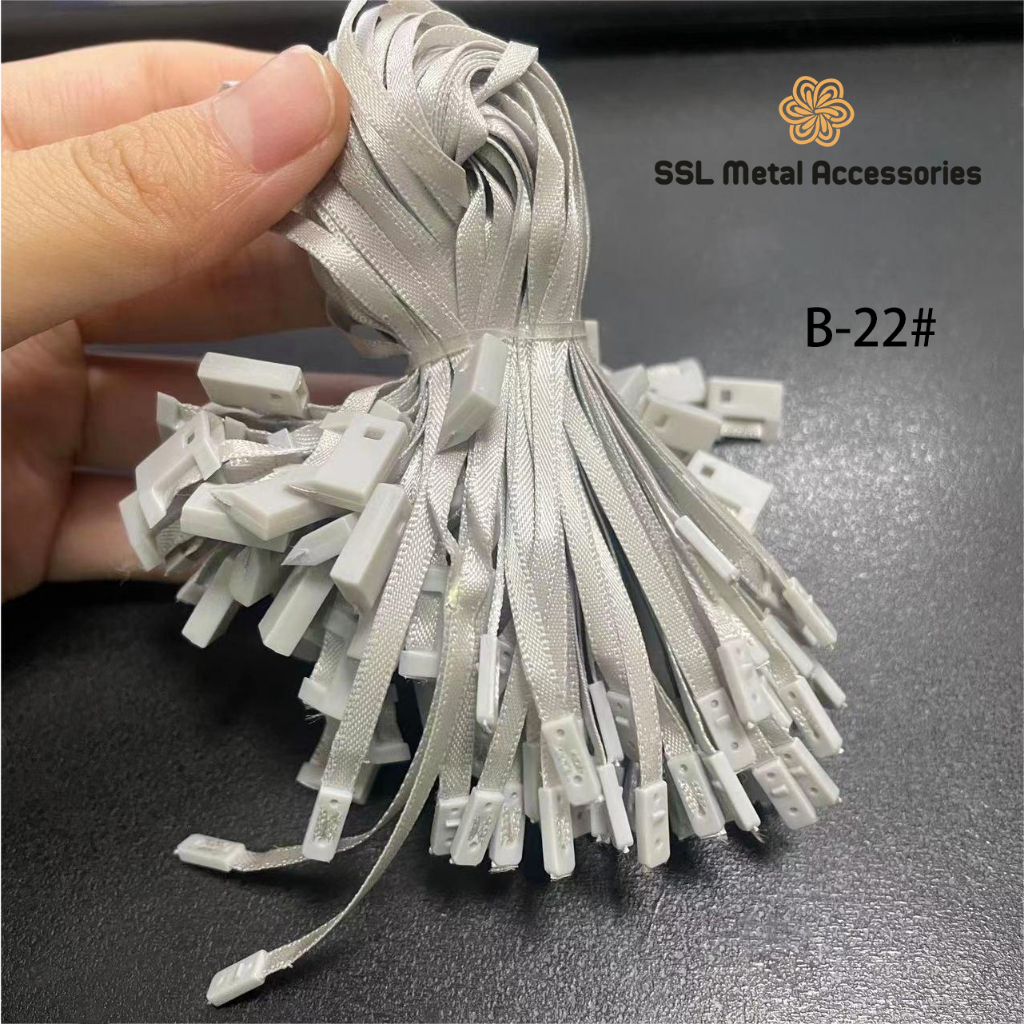 100 Dây tag treo nhãn mác sợi cotton thời trang mớ cho quần áo, hàng dệt gia dụng, hàng may mặc B#