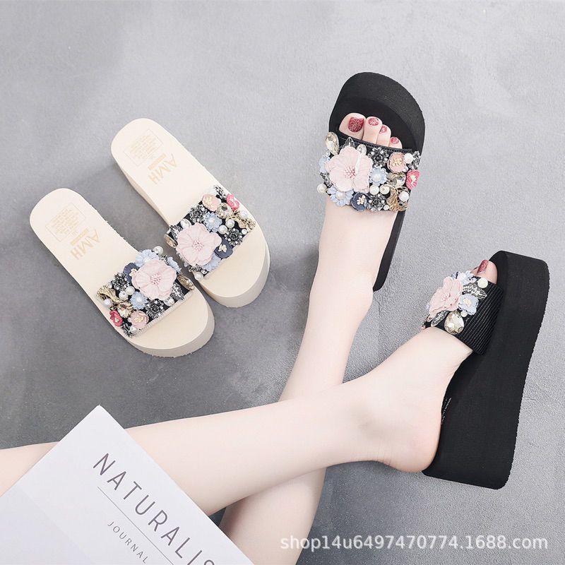 Dép lê Hoa cao 6cm/3cm