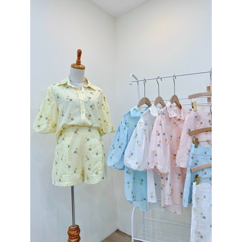SET ÁO REN BI + QUẦN SHORT