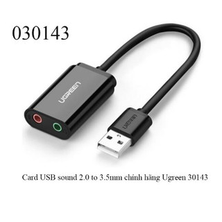 Card USB sound 2.0 to 3.5mm chính hãng Ugreen 30143