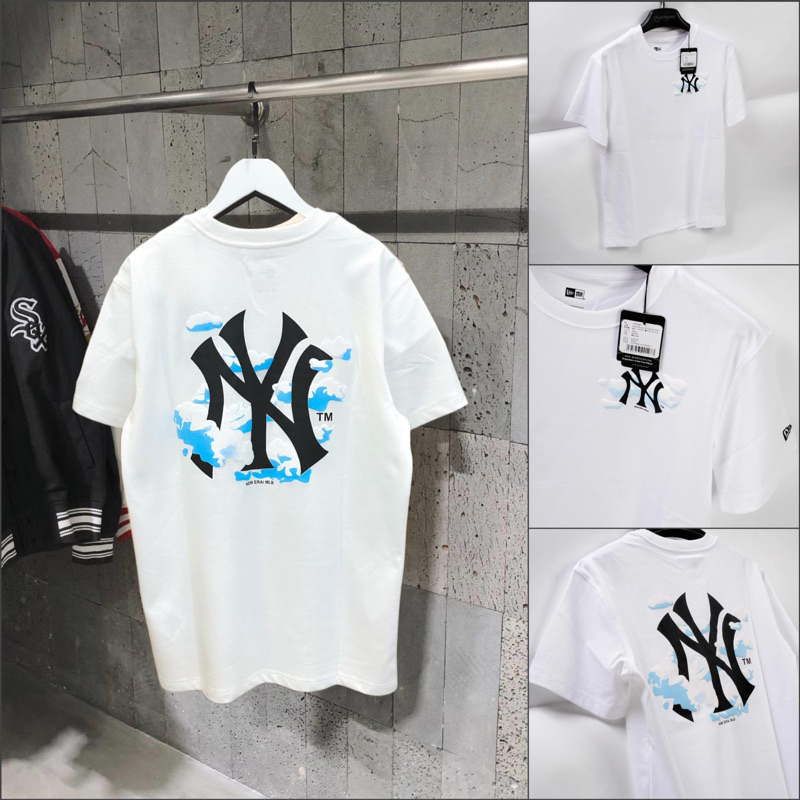 [Authentic💯] Áo Thun New Era x MLB Short Sleeves Clouds Neyyan White 12870564 *Áo New Era NY Mây Chí