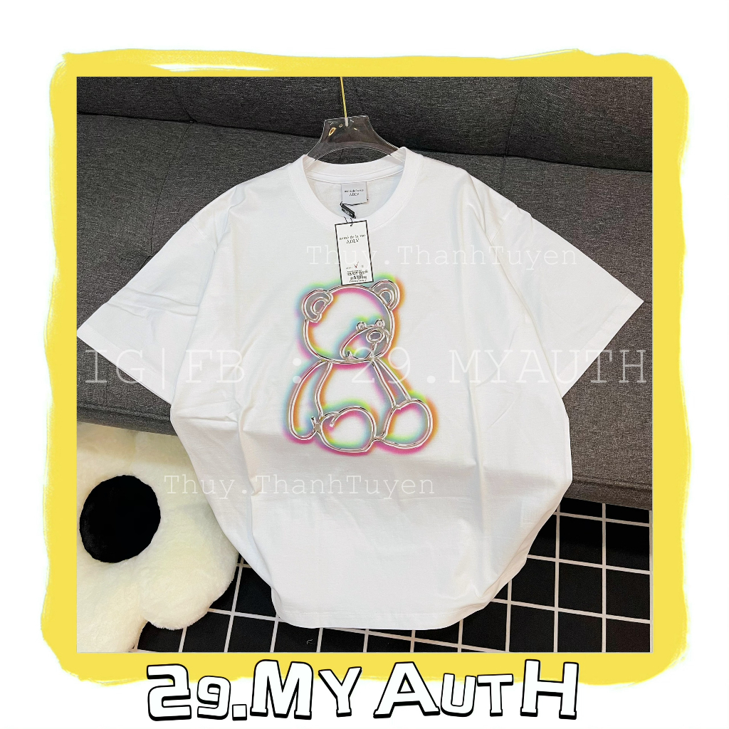 ÁO THUN ADLV TEE (chính hãng) METAL LINE BEAR WHITE