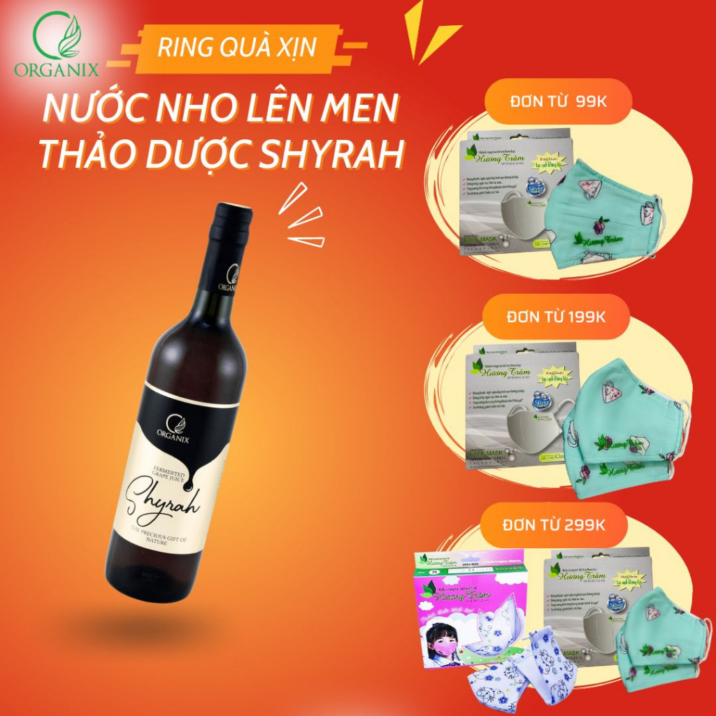 ORGANIX - Nước nho lên men tự nhiên Shyrah (750ml) - Quà tặng ngày phụ nữ ý nghĩa