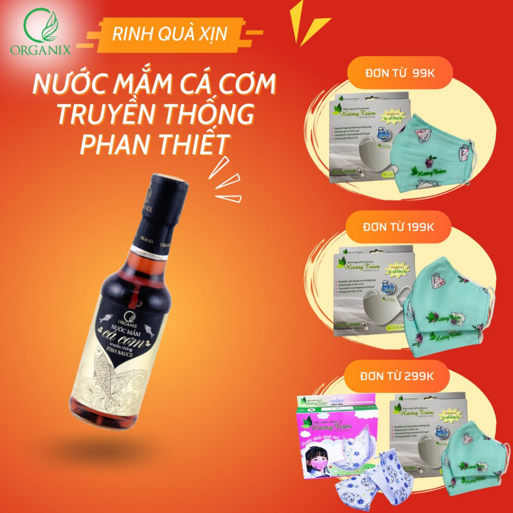 ORGANIX - Nước mắm Cá cơm Truyền thống Phan Thiết 25 độ đạm 330ml - Quà tặng ý nghĩa