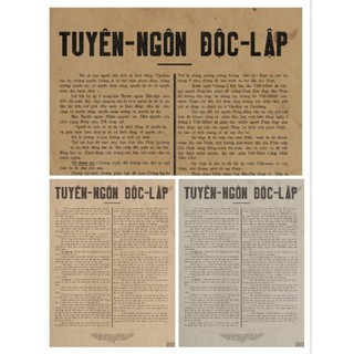 Poster tuyên ngôn độc lập 30*42
