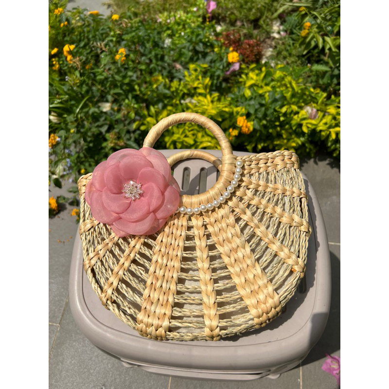 Túi cói túi lục bình xinh xắn cho Mẹ và bé phong cách Vintage đi biển, chụp ảnh decor, kiểu dáng siêu đẹp