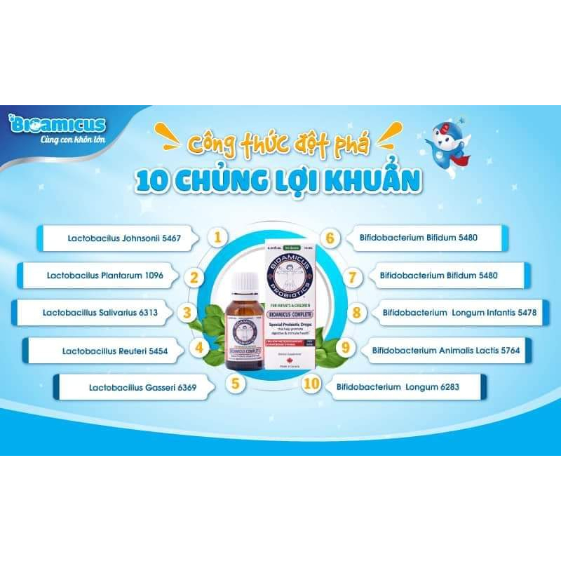 Men Vi Sinh 10 Chủng Bioamicus Complete