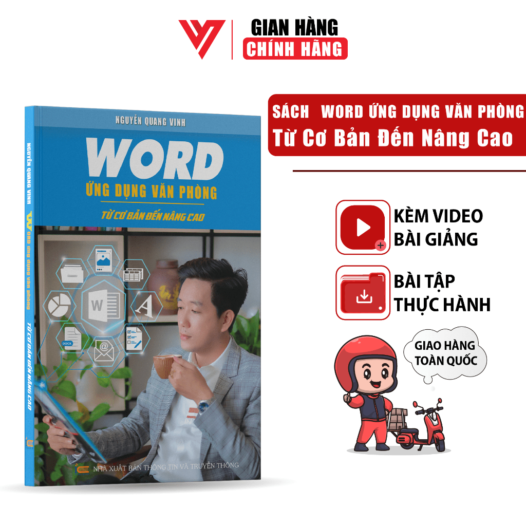Sách - Word Ứng Dụng Văn Phòng Từ Cơ Bản Đến Nâng Cao ĐÀO TẠO TIN HỌC Kèm Theo Khóa Học Online