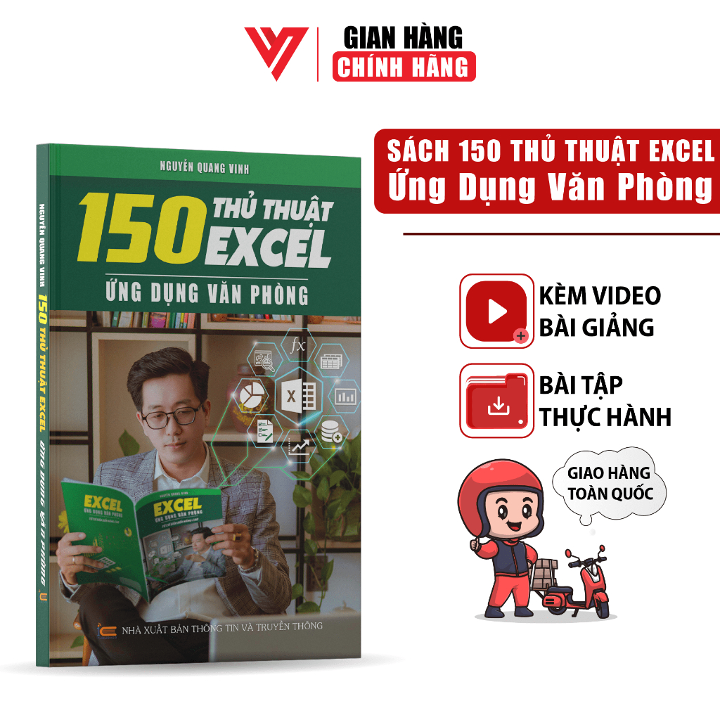 Sách - 150 Thủ Thuật Excel Ứng Dụng Văn Phòng ĐÀO TẠO TIN HỌC Kèm Theo Khóa Học Online