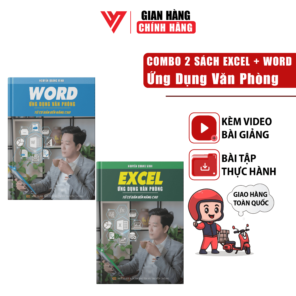 Combo 2 Sách Excel Và Word Ứng Dụng Văn Phòng ĐÀO TẠO TIN HỌC Từ Cơ Bản Đến Nâng Cao