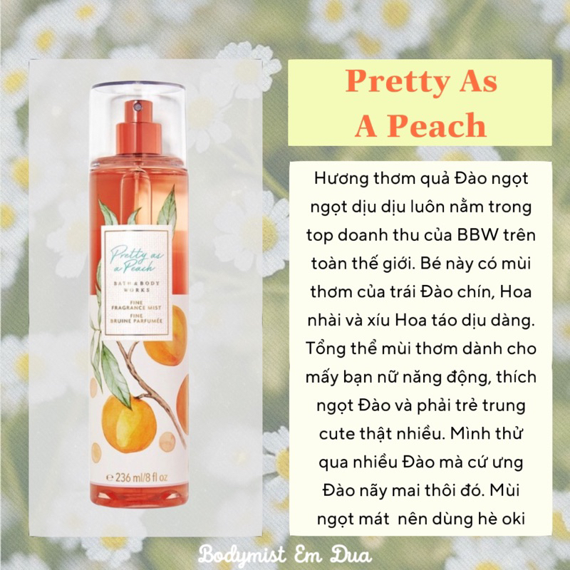 Xịt Thơm Toàn Thân – PRETTY AS A PEACH