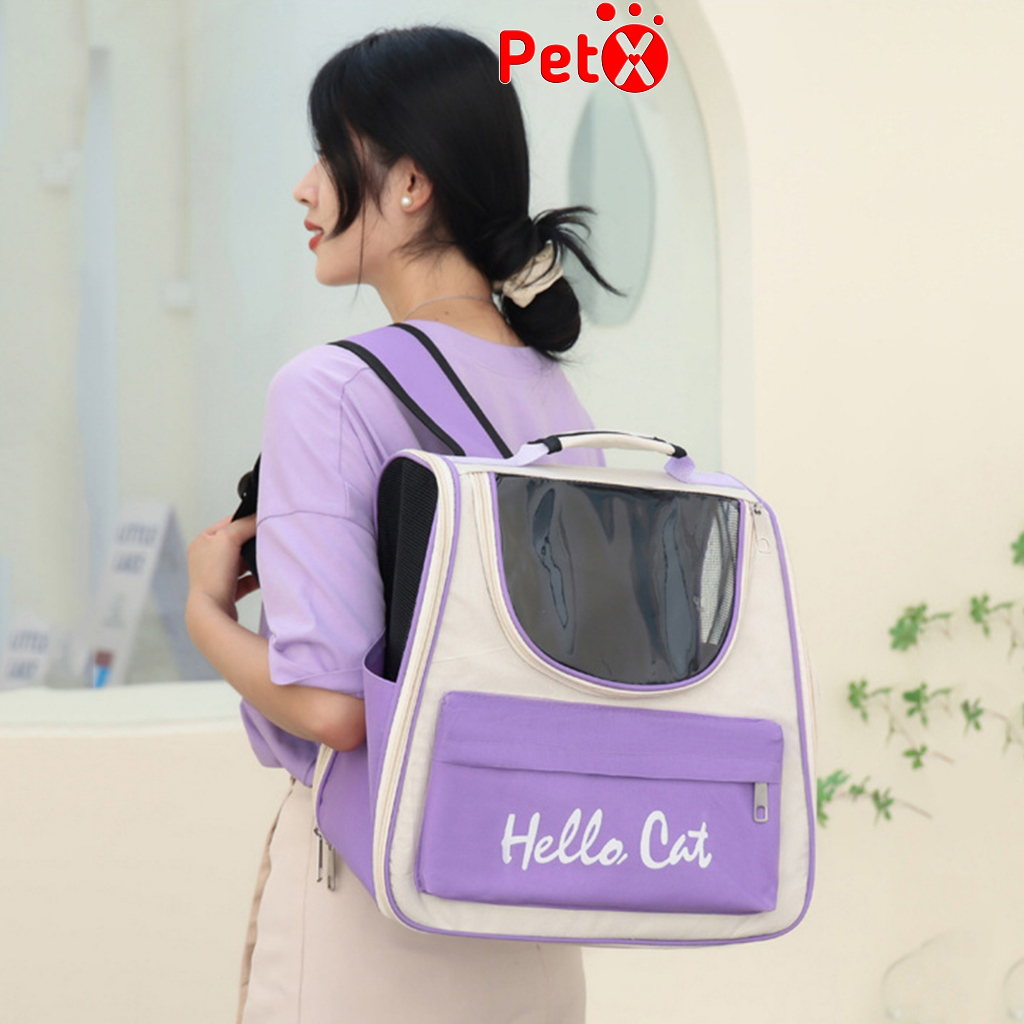 Balo cho mèo thú cưng chó nhỏ size lớn Hello Cat PetX