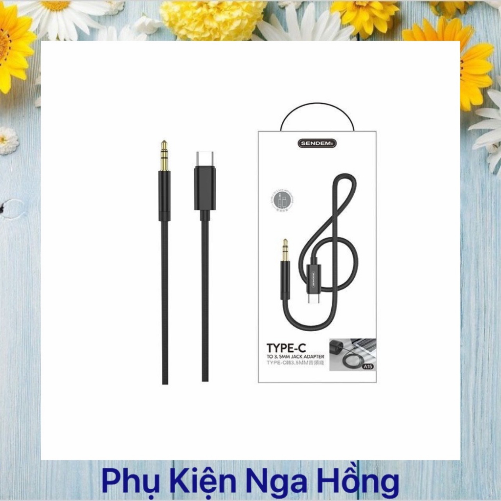 Dây âm thanh kỹ thuật số Sendem A15 TypeC ra 3.5mm dài 1.2M