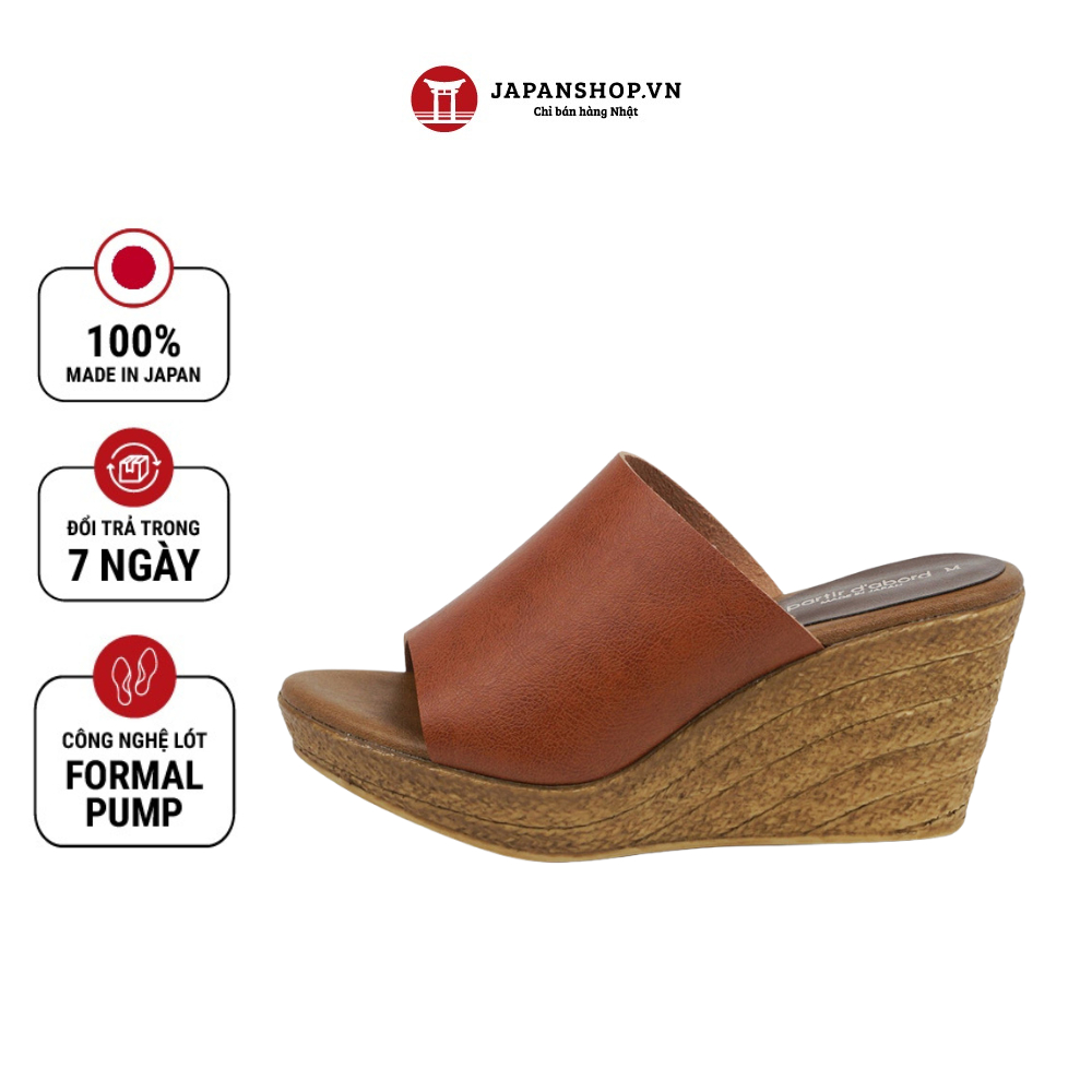Dép đế xuồng nữ cao gót 8cm KOSU 92970 quai ngang siêu nhẹ chính hãng kobe Nhật Bản