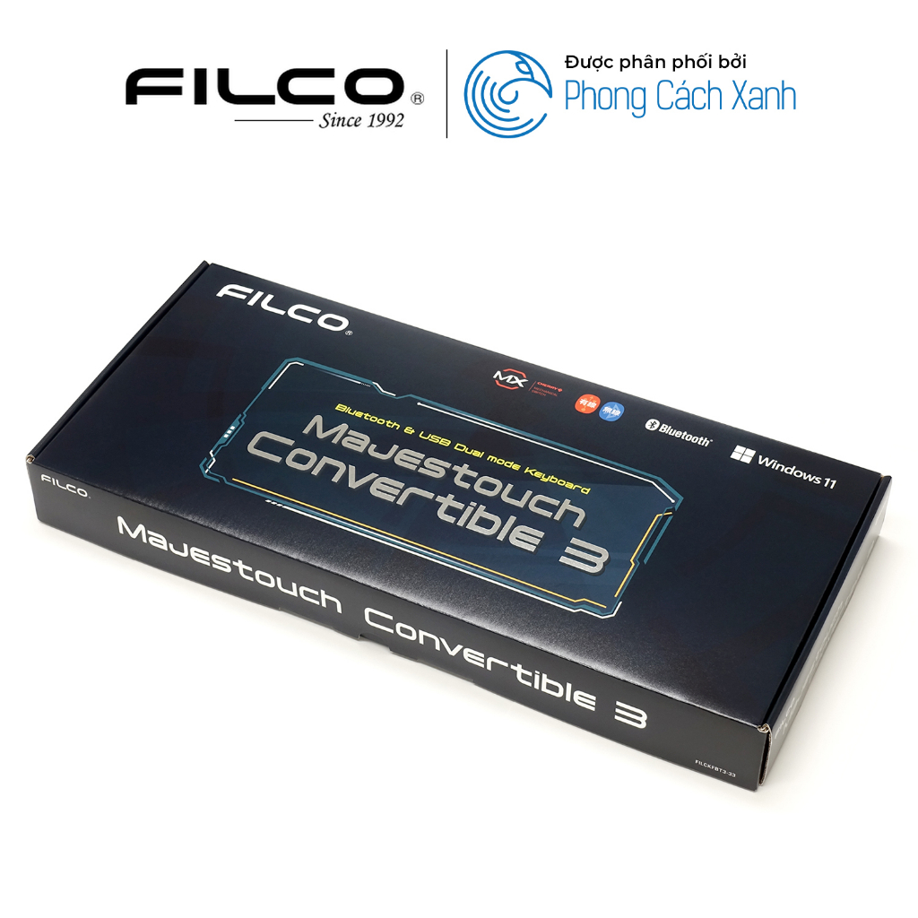 Bàn phím cơ Filco Majestouch Convertible 3 kết nối bluetooth - Fullsize - Hàng Chính Hãng