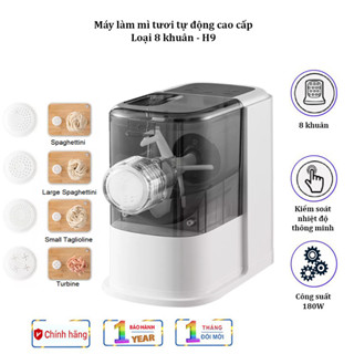 [ BẢO HÀNH 1 NĂM] Máy làm mì sợi tươi, nui, đồ ăn vặt tự động H9 có 8 loại khuân mì sợi khác nhau, Công suất 180W