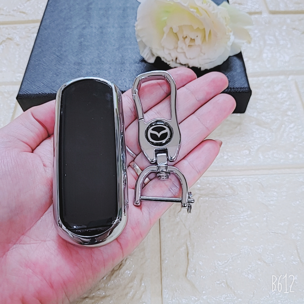 Bao chìa khoá, Ốp khóa Mazda 3, 6, CX-5 chất liệu silicon mạ Crom sáng bóng cao cấp