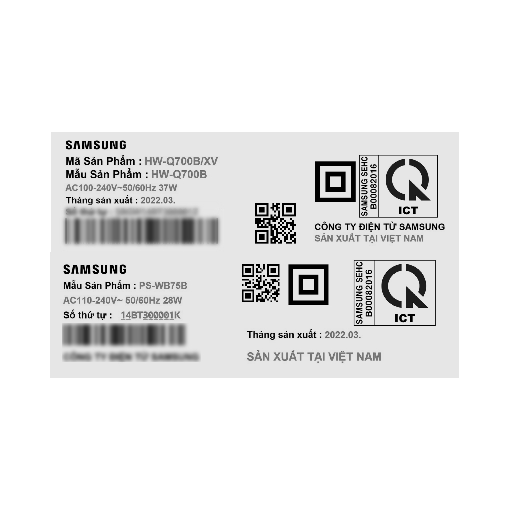 Loa thanh Samsung 3.1.2ch HW-Q700B  - Hàng chính hãng