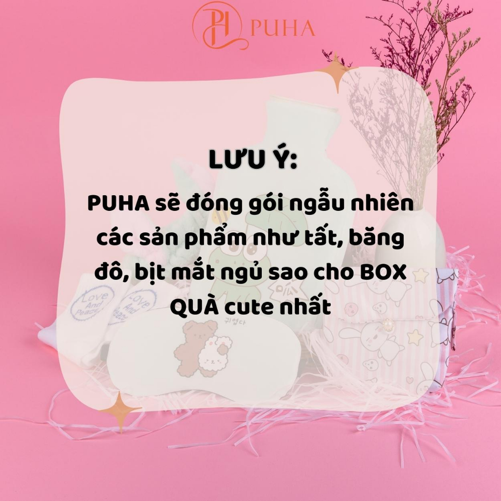 Túi chườm bụng kinh Puha 1000ml sưởi ấm chờm nóng giảm đau phiên bản quà tặng bạn gái chăm sóc người yêu nữ