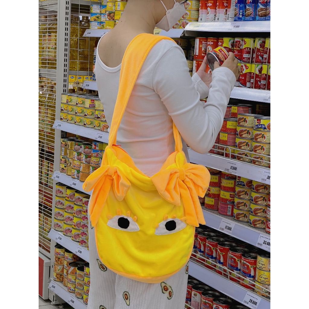 Túi nơ bự dễ thương, 30x35cm - gấu bông đình may